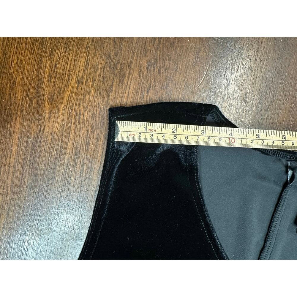 Whimsigoth Black Velvet Burnout Romantic Feminine Dress Women 12/14 Valentines - Picture 6 of 9